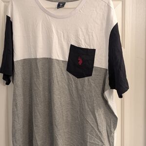 Colorblock Men's Shirt with Pocket